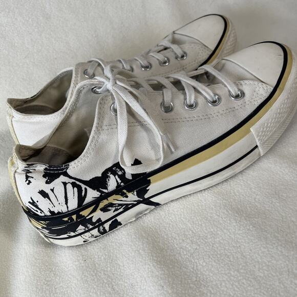 Converse Chuck Taylor All Star Platform Low Hybrid Floral Motif Size 10 W- 8 M - Picture 3 of 7